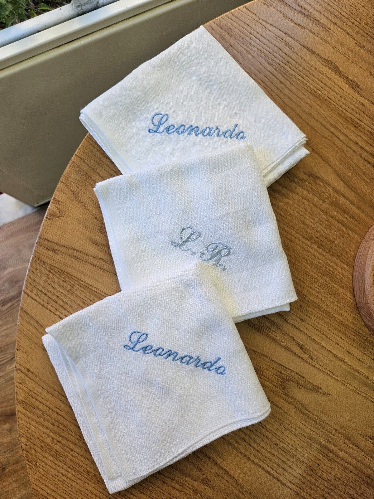 Tris di quadrati di cotone personalizzati