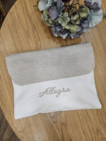 Busta nascita con pattina in lino