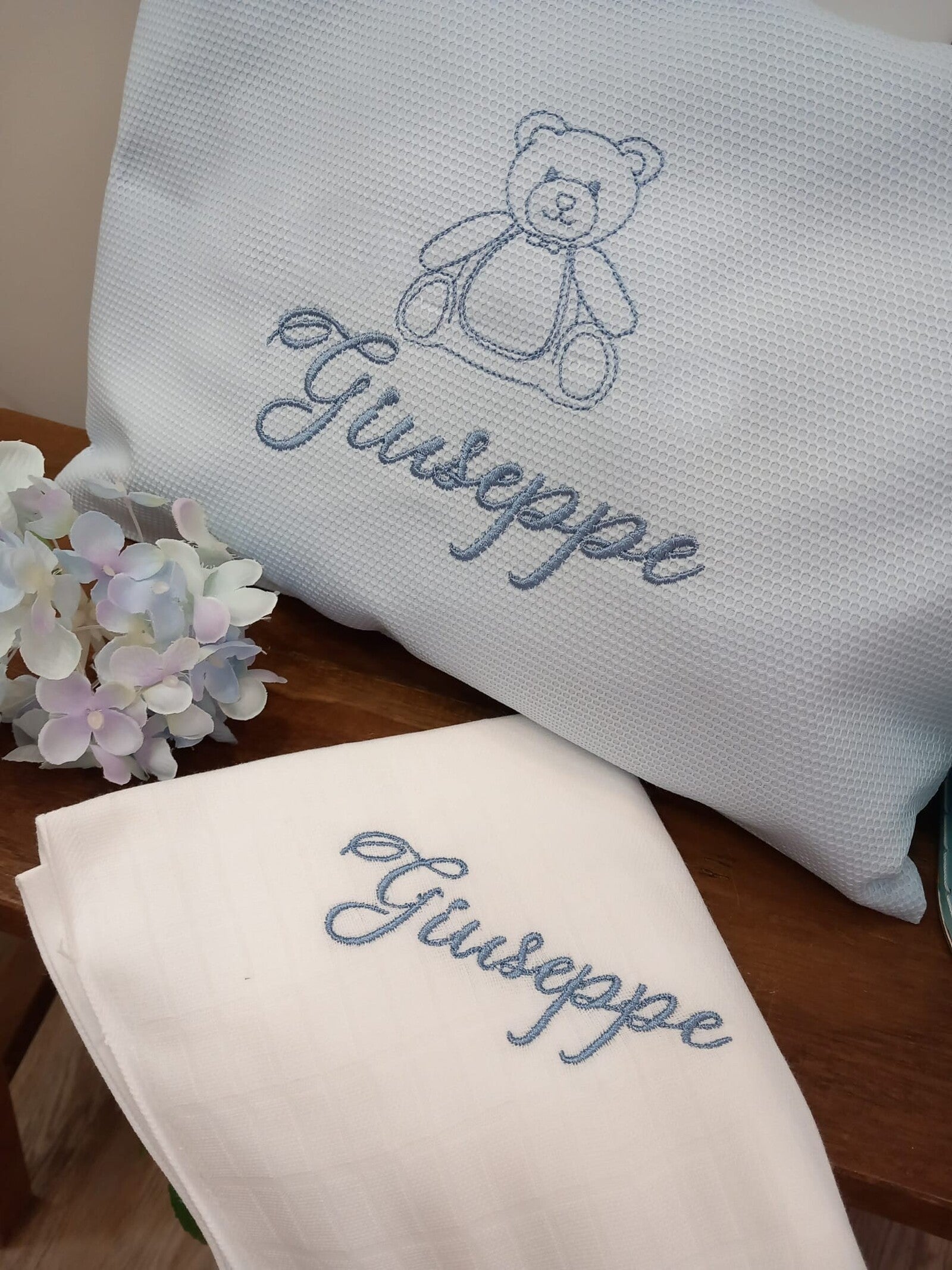 Borsello cambio Baby Love e quadrato di cotone