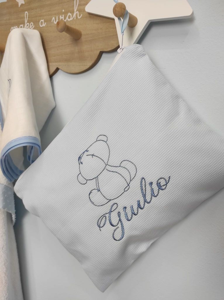 Borsello cambio Baby Love e quadrato di cotone