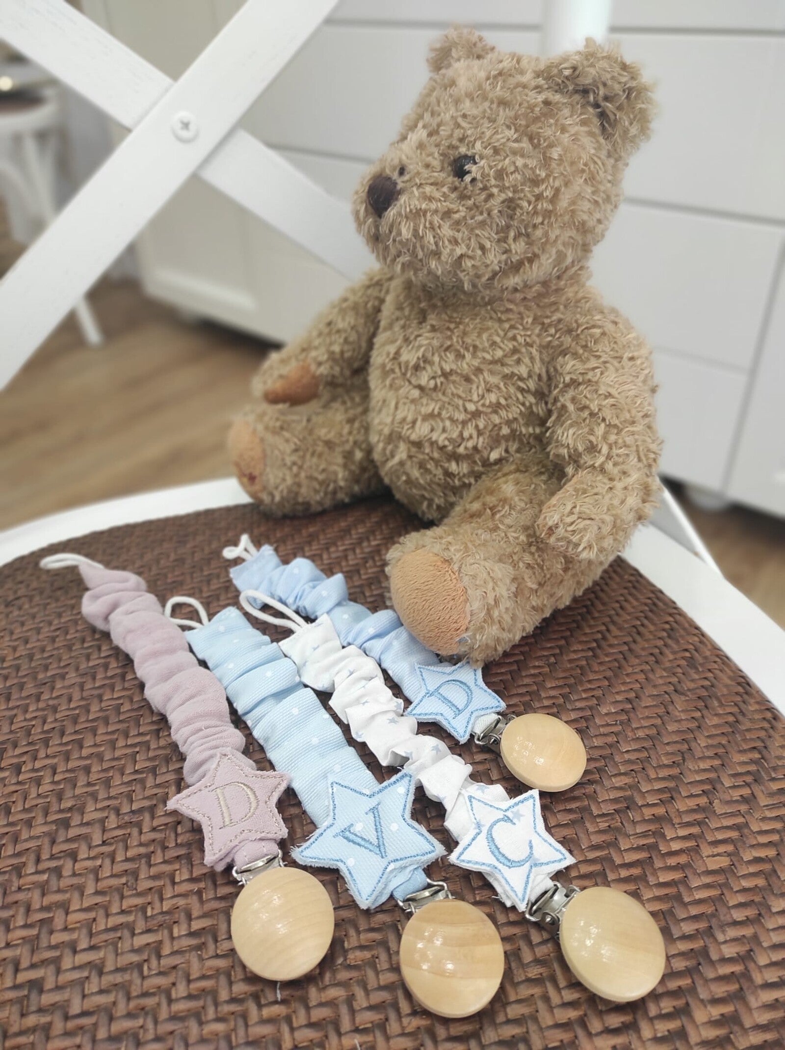 Portaciuccio personalizzato in mussola di cotone