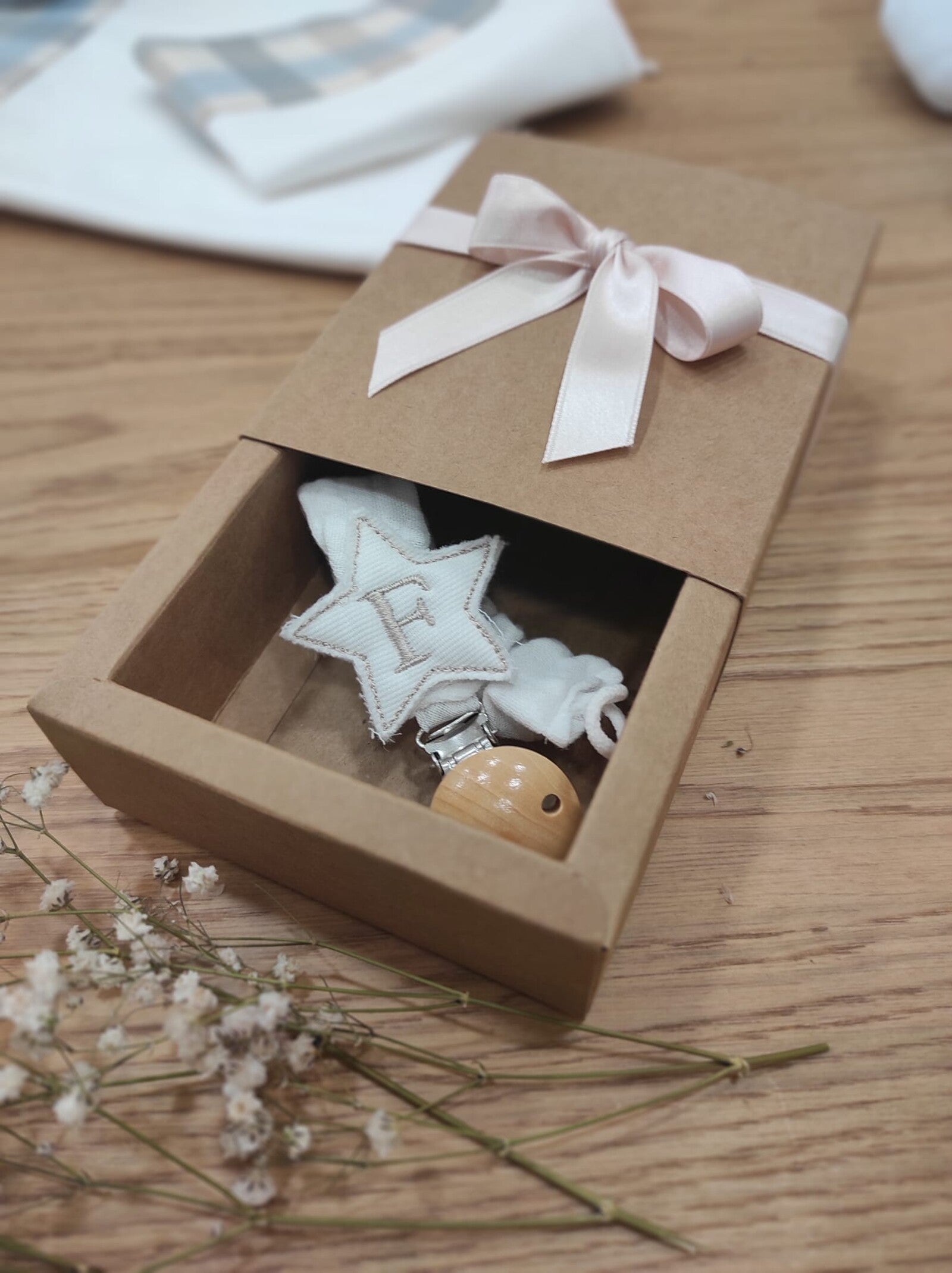 Portaciuccio personalizzato in mussola di cotone