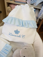 Sacca cambio baby love con rouche in plumetis