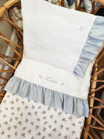 Lenzuolino in lino con rouche