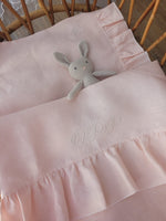 Lenzuolino in lino con rouche