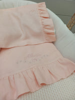 Lenzuolino in lino con rouche