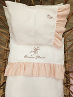 Lenzuolino in lino con rouche