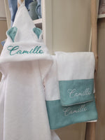 Coordinato da Bagno, accappatoio e coppia di asciugamani in spugna di bamboo