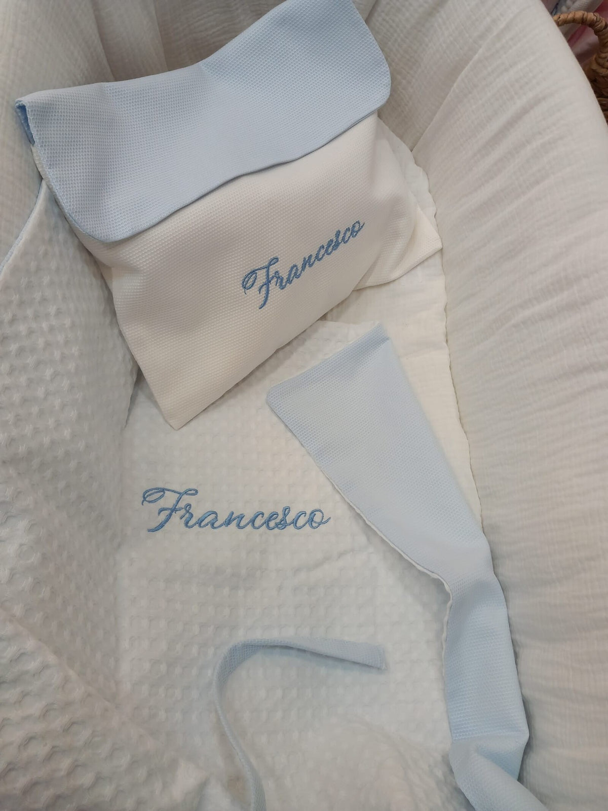 Coordinato per il Cambio, busta nascita e fasciatoio portatile