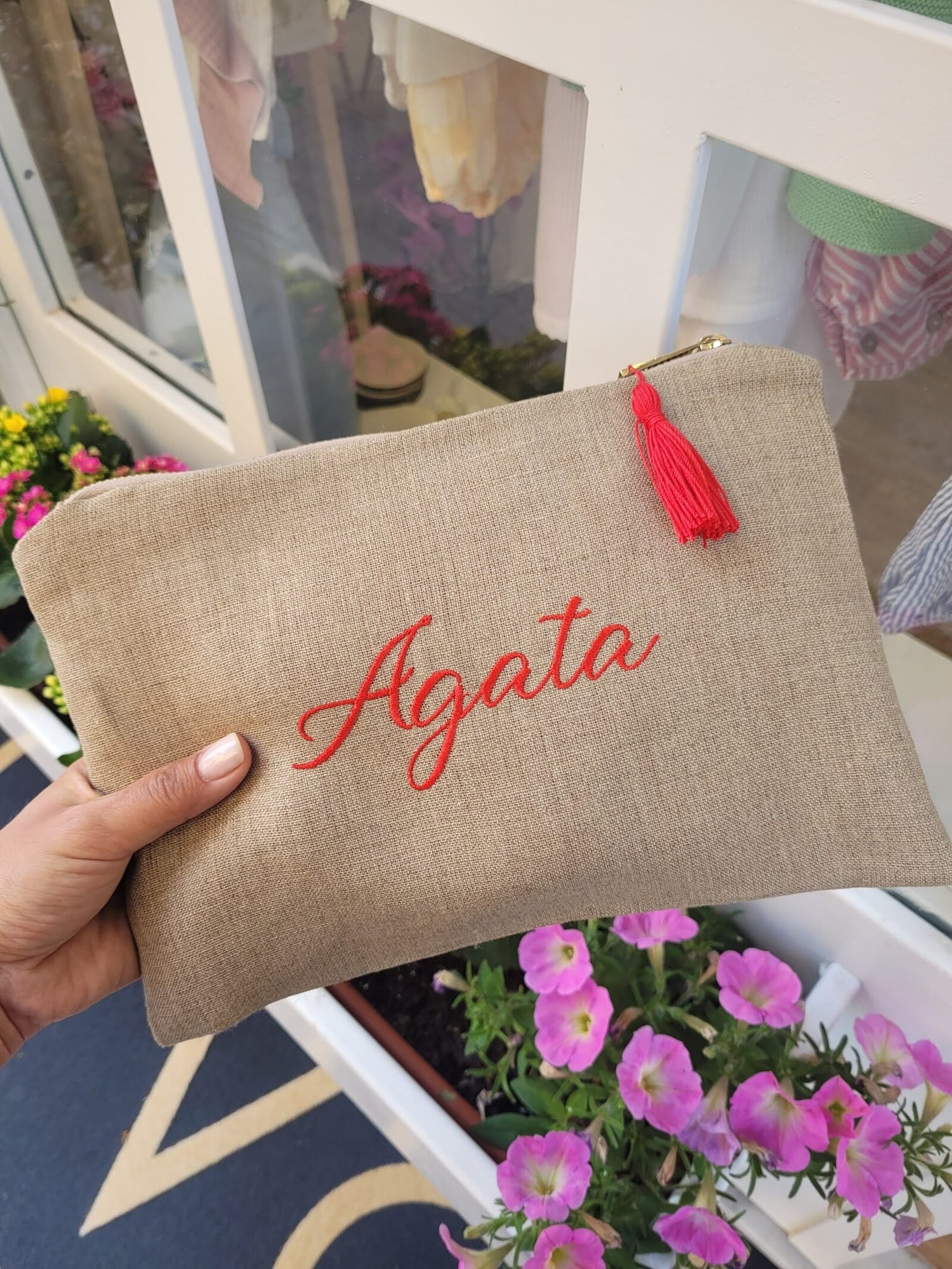 Borsello in lino naturale