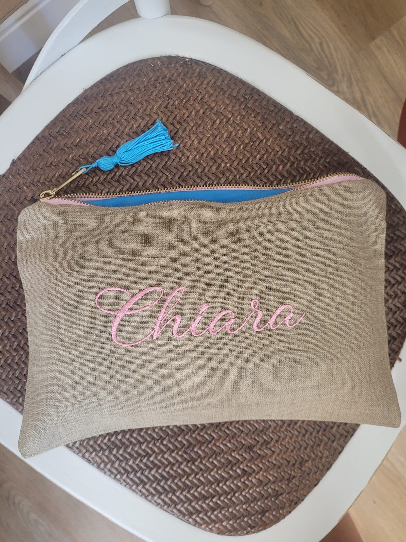 Borsello in lino naturale