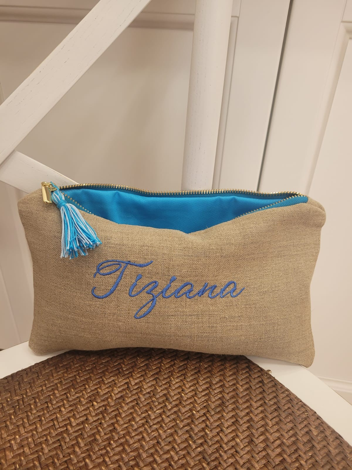 Borsello in lino naturale