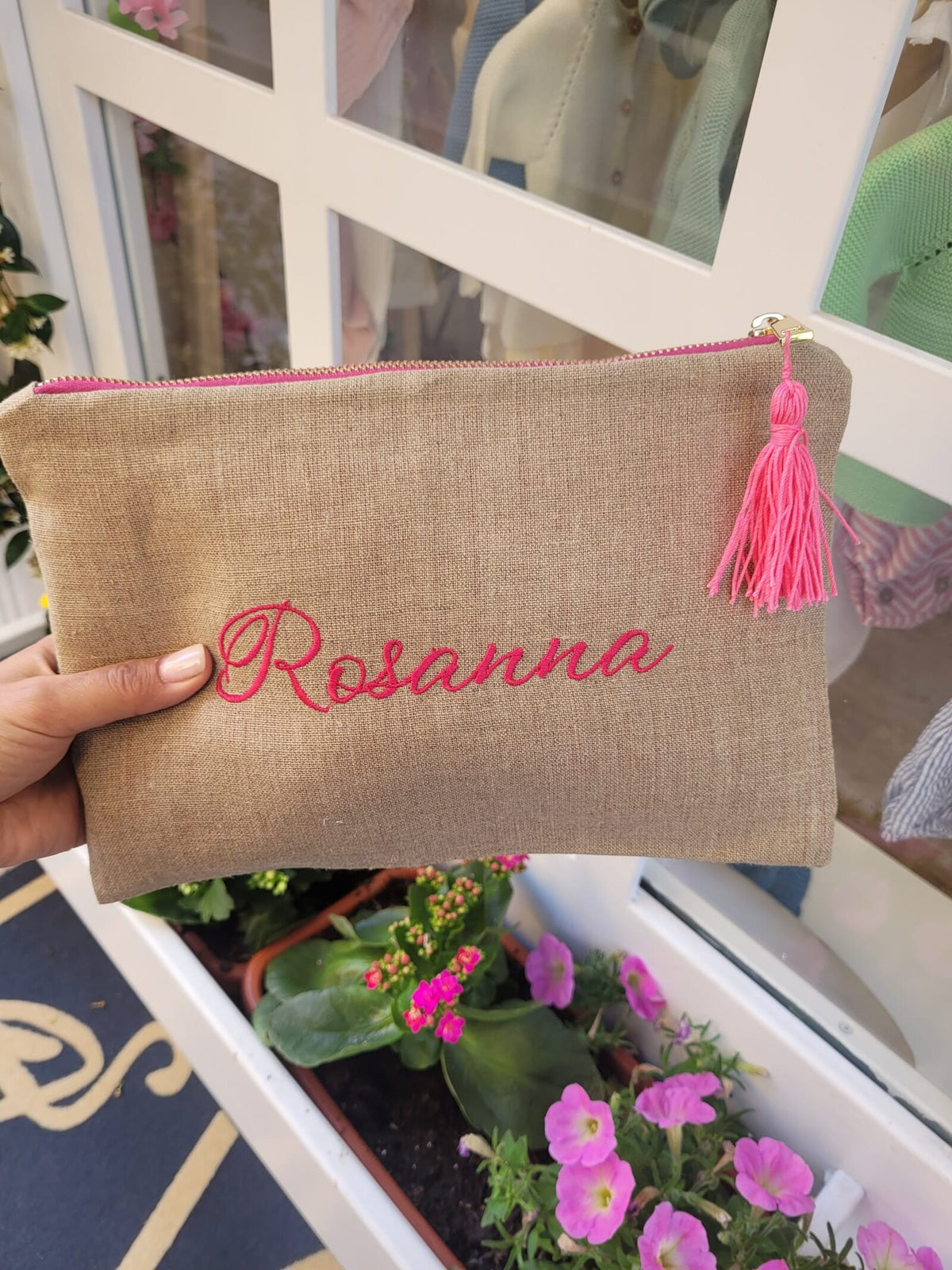 Borsello in lino naturale