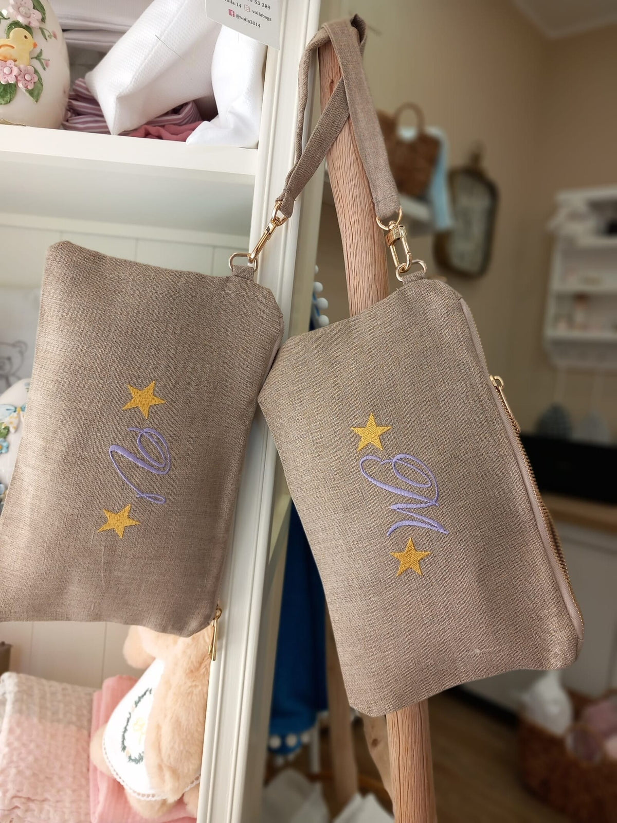 Borsello in lino naturale