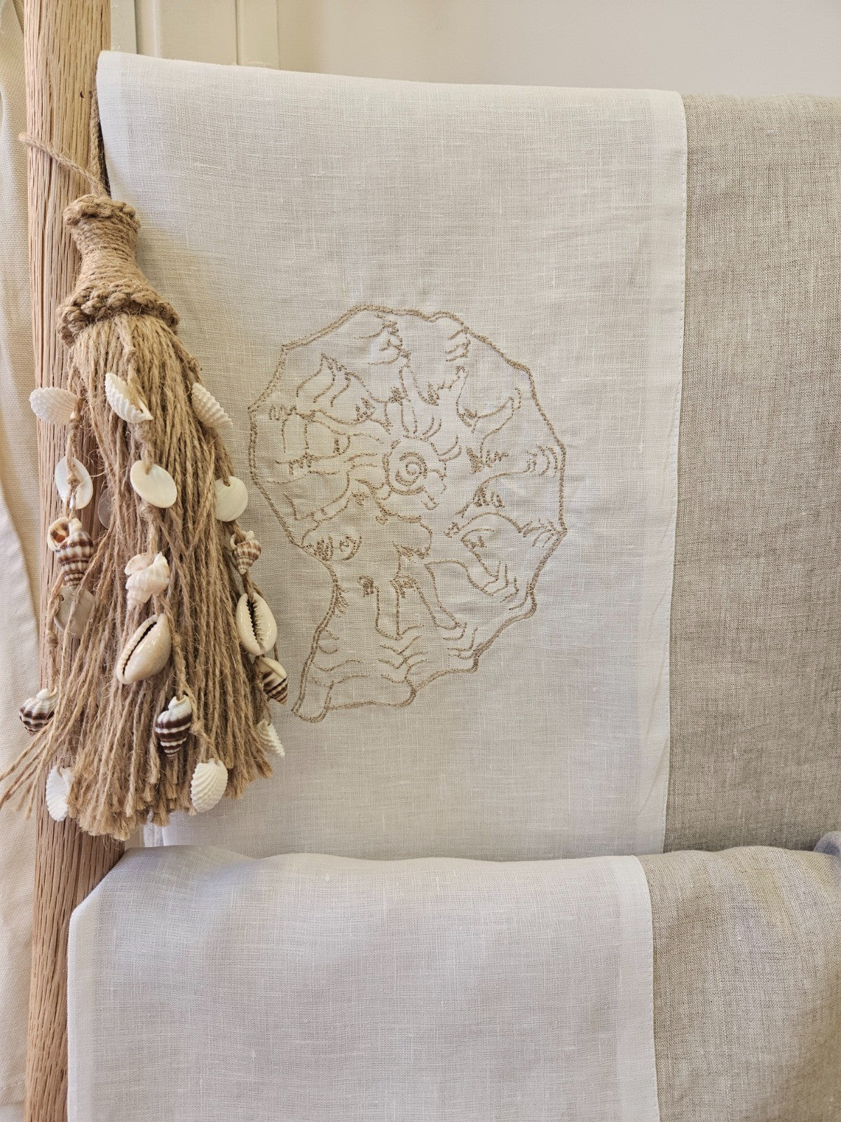 Telo Mare in puro lino personalizzato