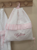 Sacca a spalla in spugna bianca