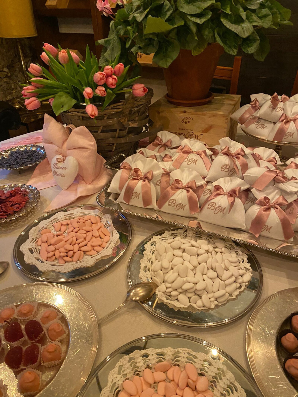 Sacchetto portaconfetti bianco