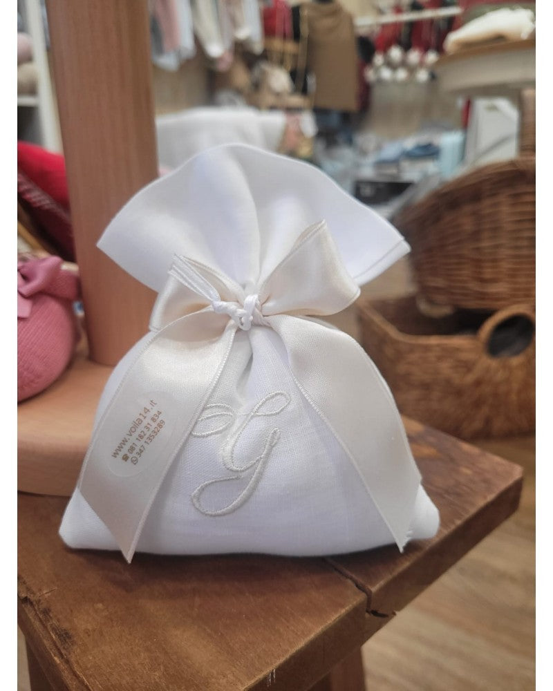 Sacchetto portaconfetti bianco