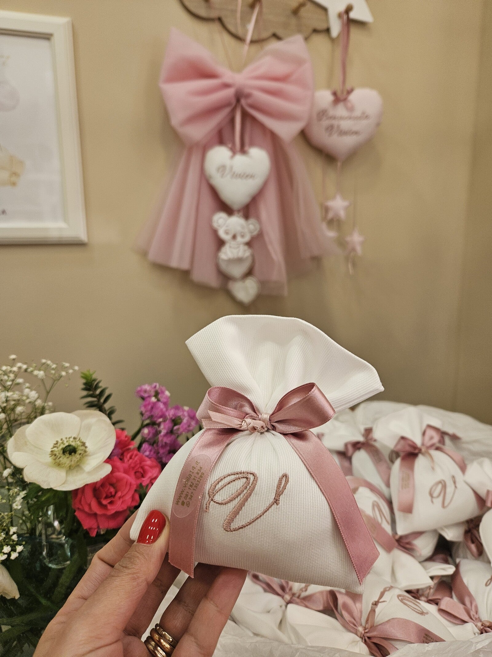 Sacchetto portaconfetti bianco