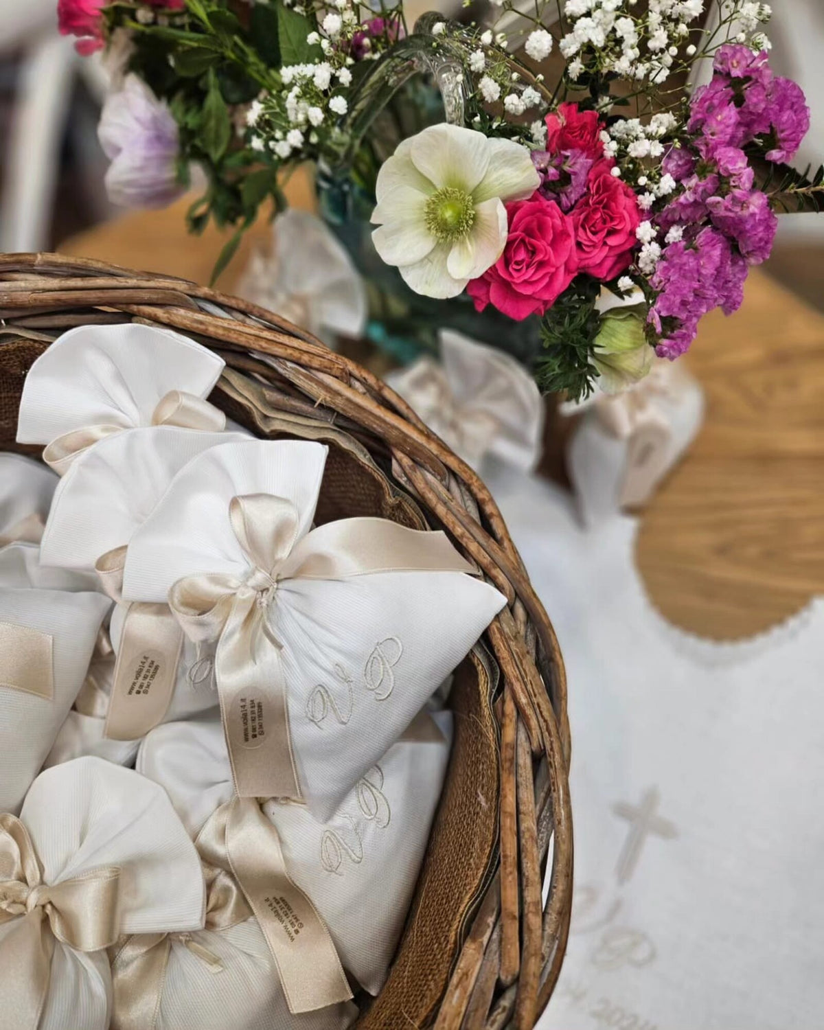 Sacchetto portaconfetti bianco