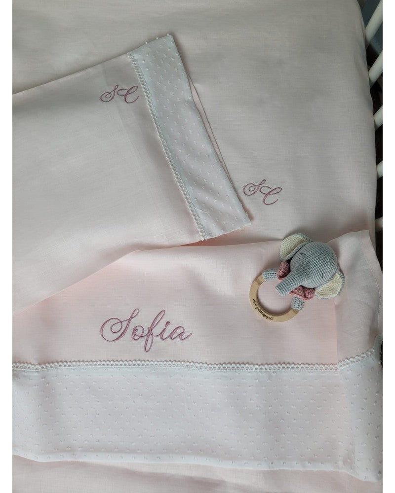 Lenzuolino con angoli colorato