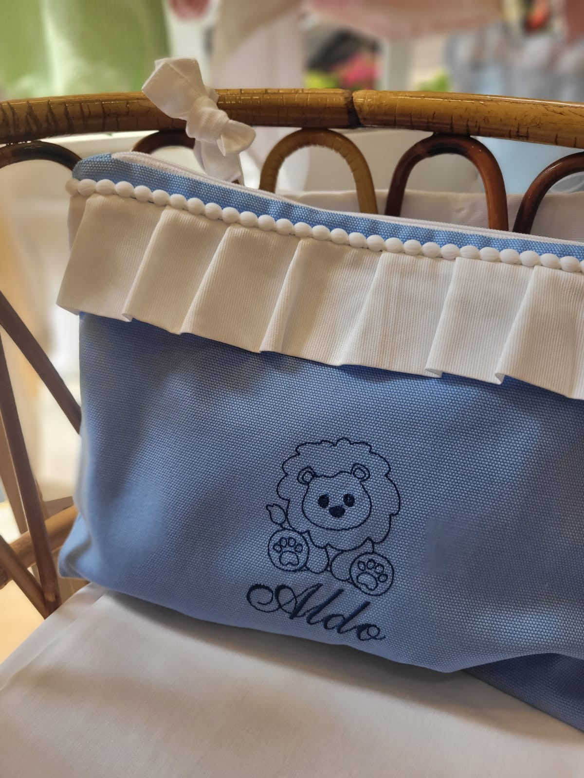 Borsello Baby in cotone con rouche in piquè