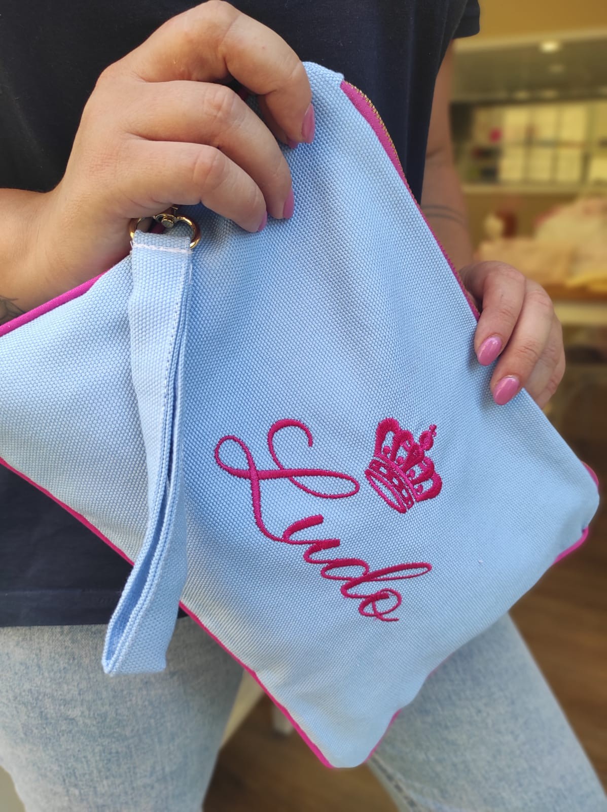 Pochette in cotone Frame