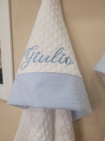 Accappatoio neonato in apone e plumetis