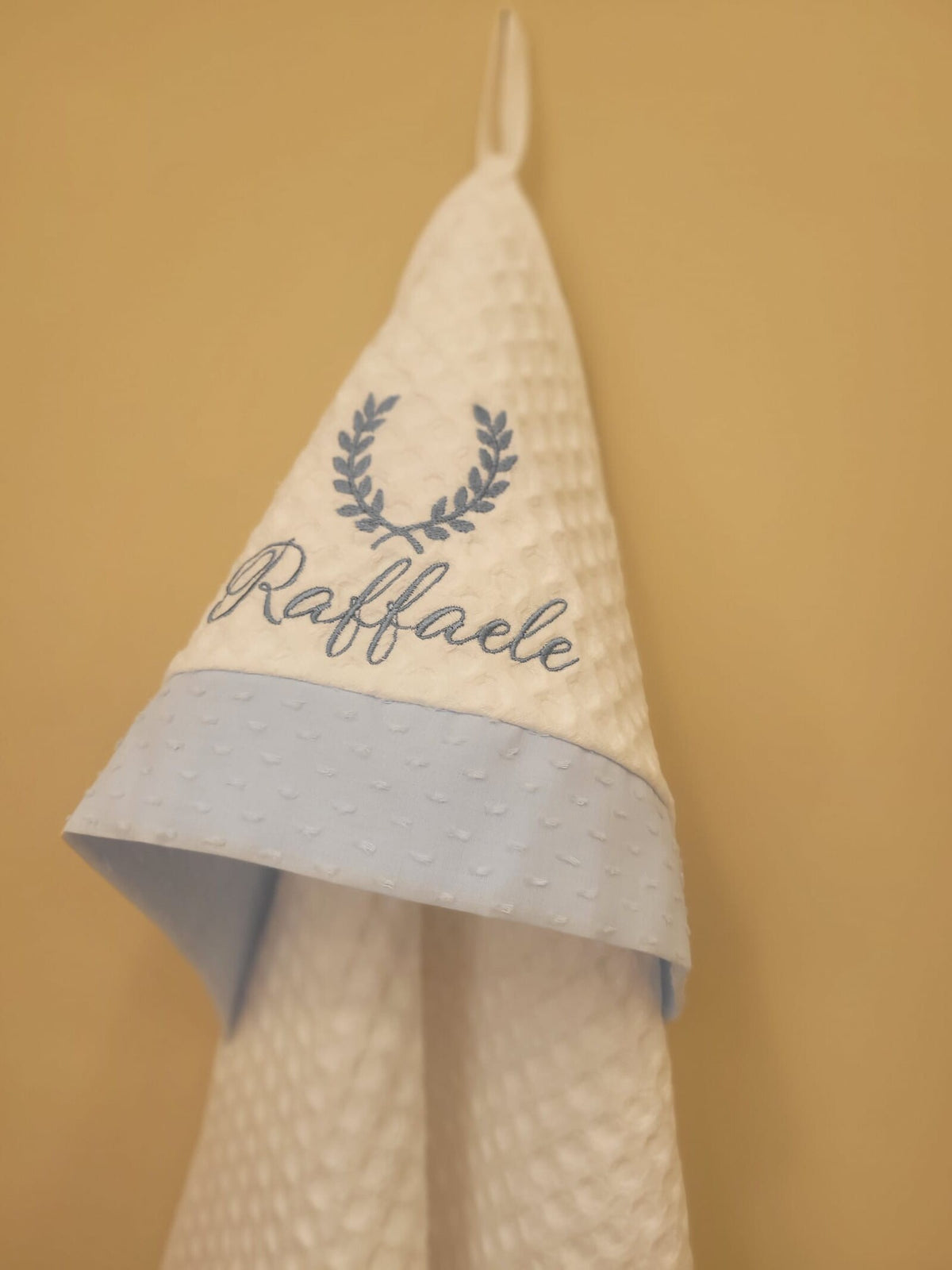 Accappatoio neonato in apone e plumetis