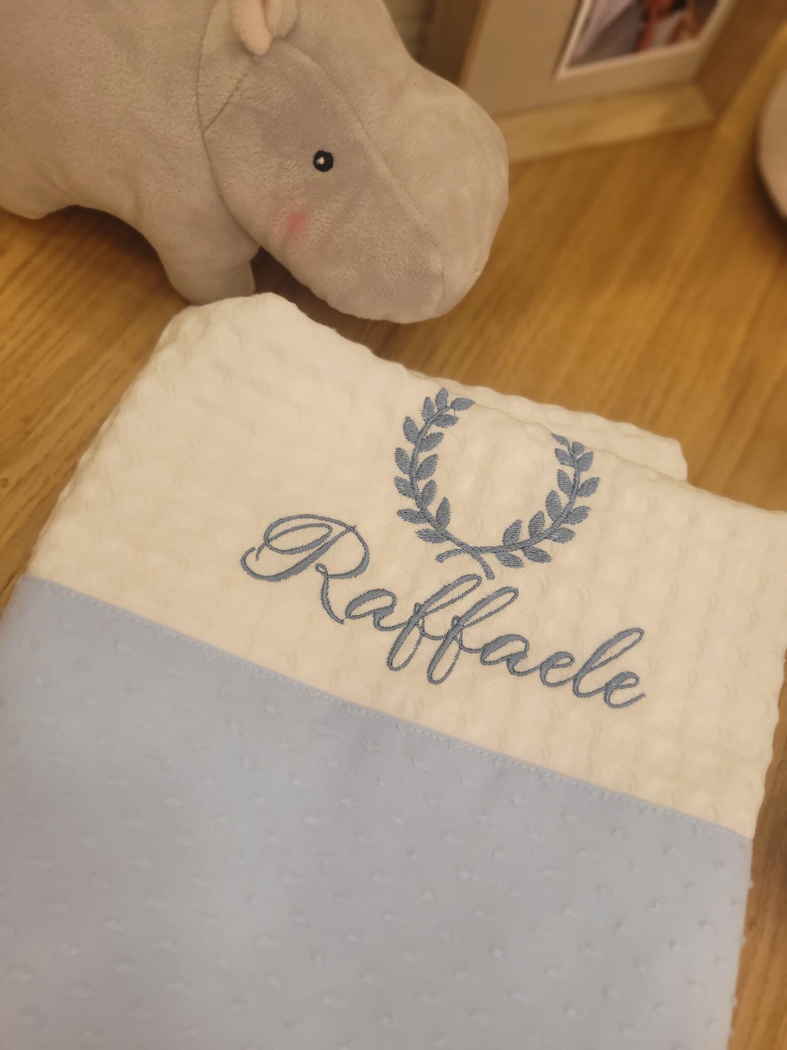 Coordinato bagnetto e cambio in plumetis