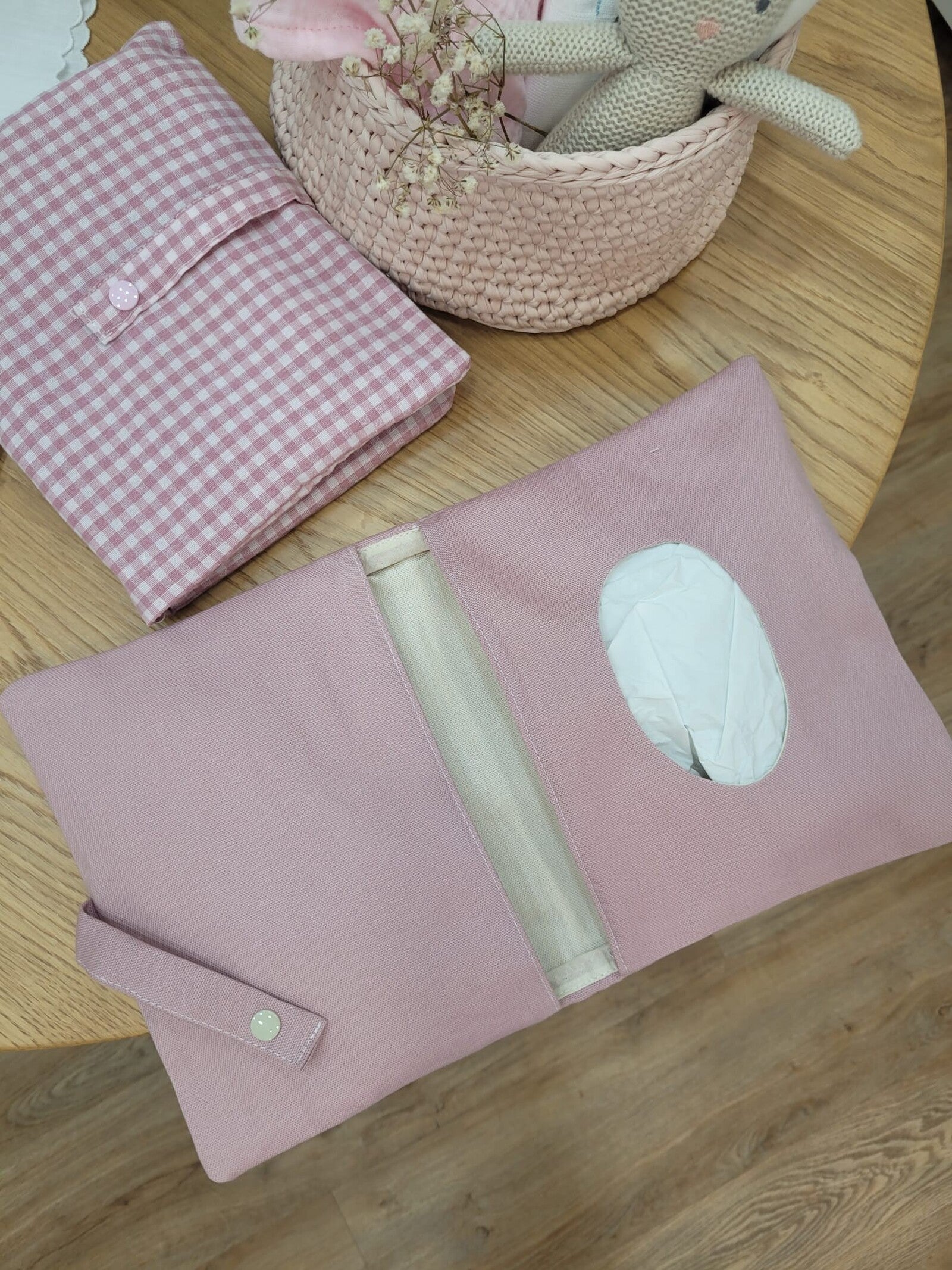 Portapannolini personalizzato in cotone