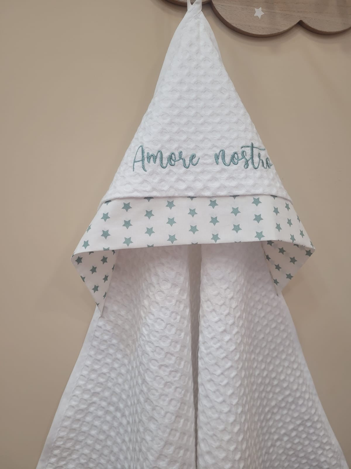 Accappatoio neonato in apone Stars