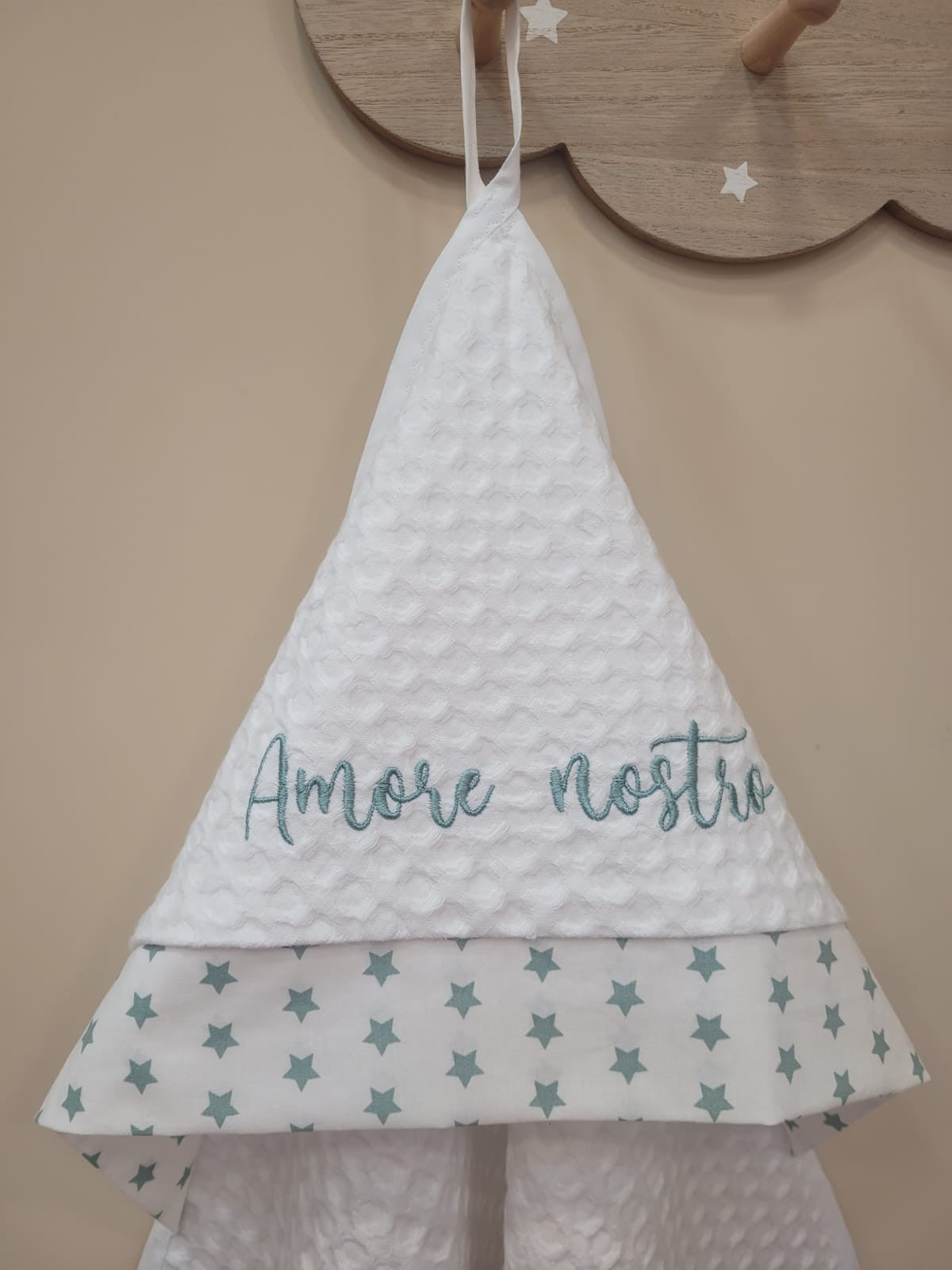 Accappatoio neonato in apone Stars