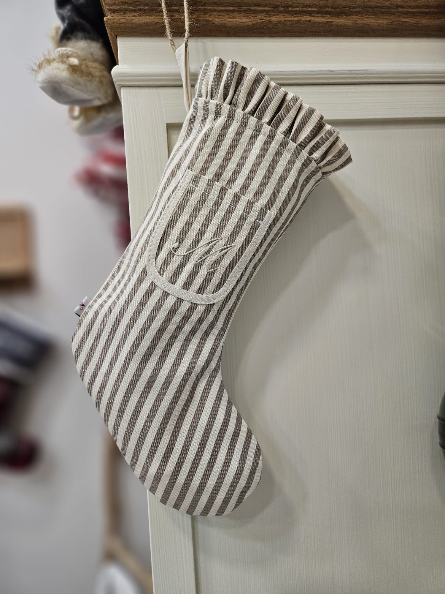 Calza in cotone con taschino