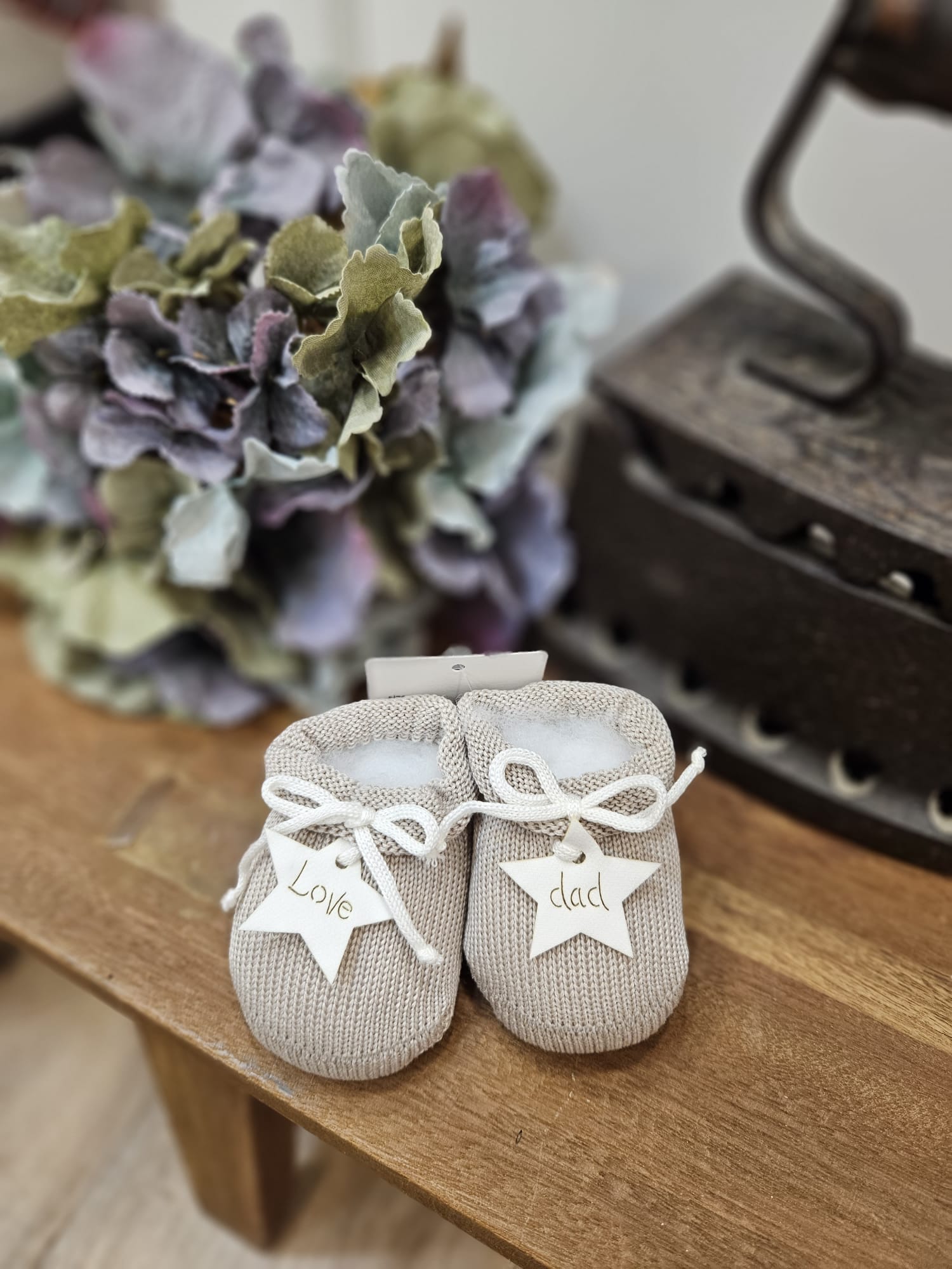 Scarpine neonato in filo di cotone - Love Dad