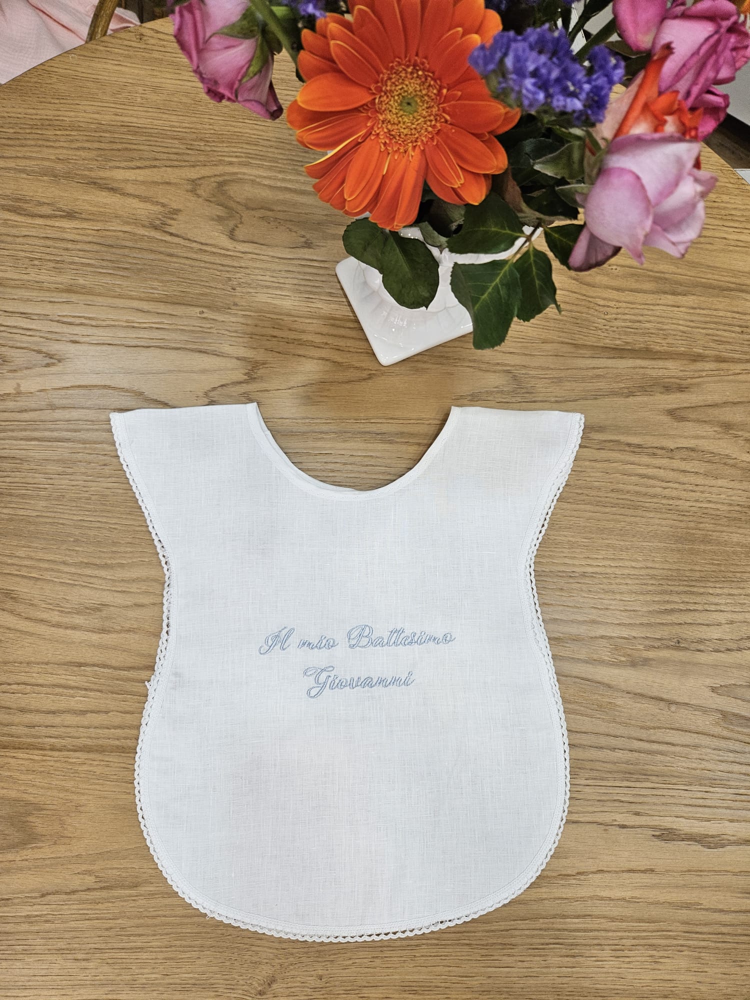 Camicino battesimale con merlettino