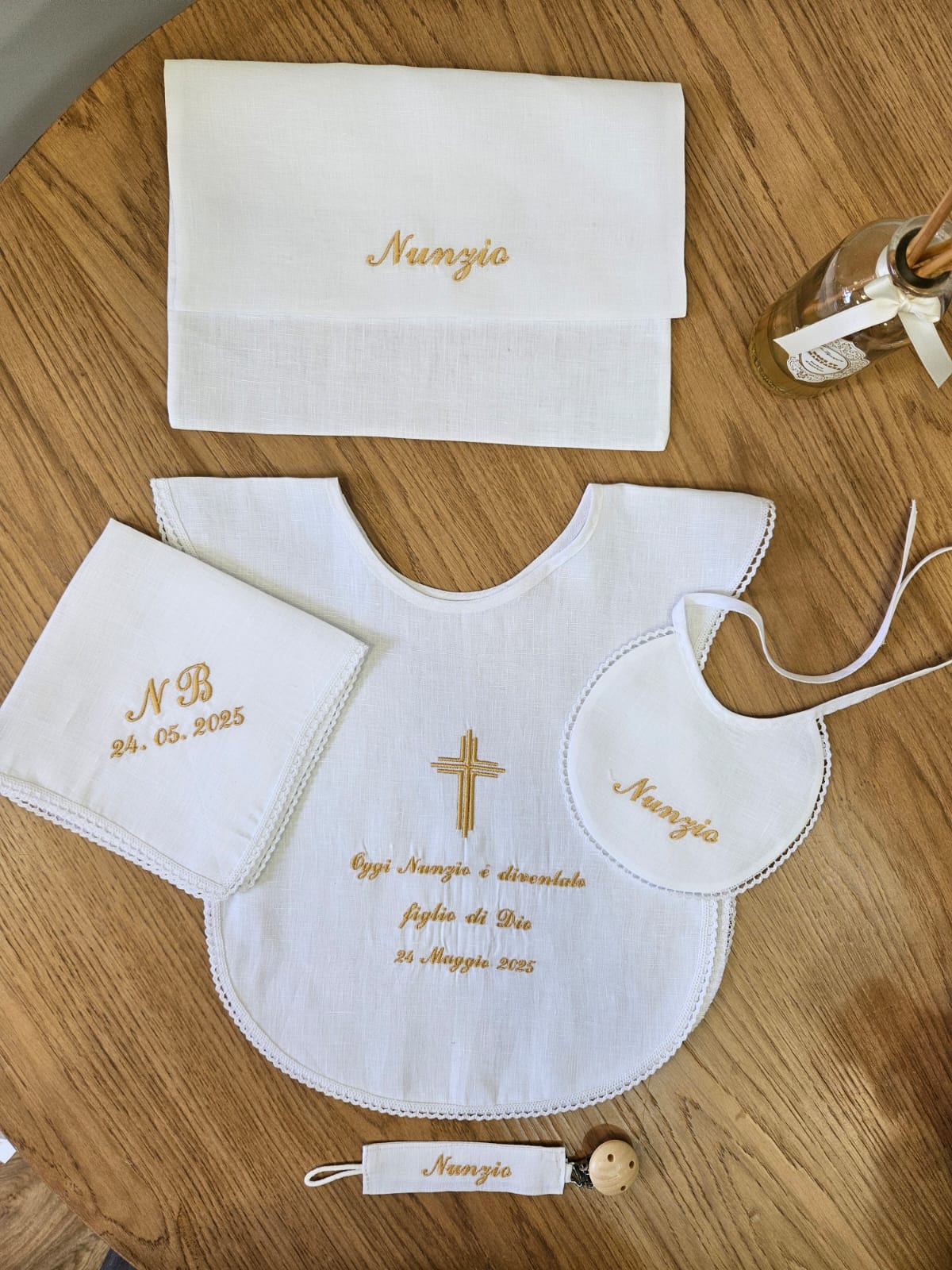 Coordinato Battesimo con merlettino