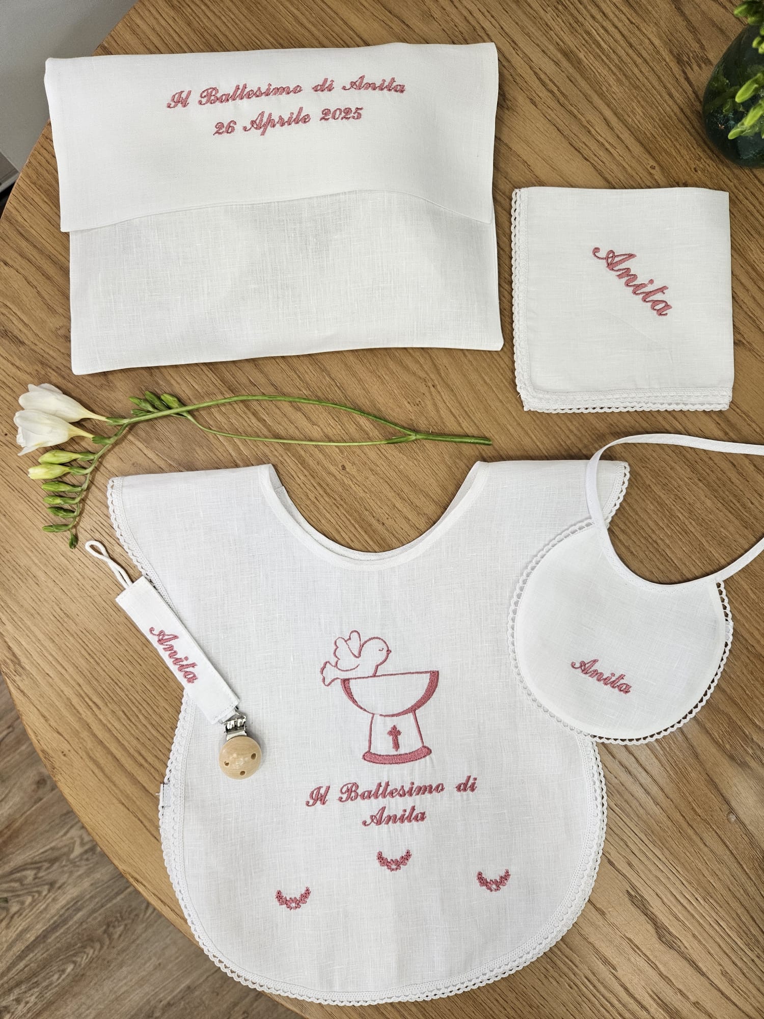 Coordinato Battesimo con merlettino