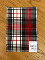 Calza di Natale Love in velluto e tartan con ricamo - VoilàMaison