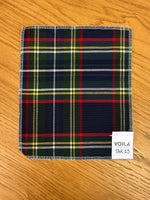 Calza di Natale Love in velluto e tartan con ricamo - VoilàMaison