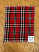 Calza di Natale Love in velluto e tartan con ricamo - VoilàMaison