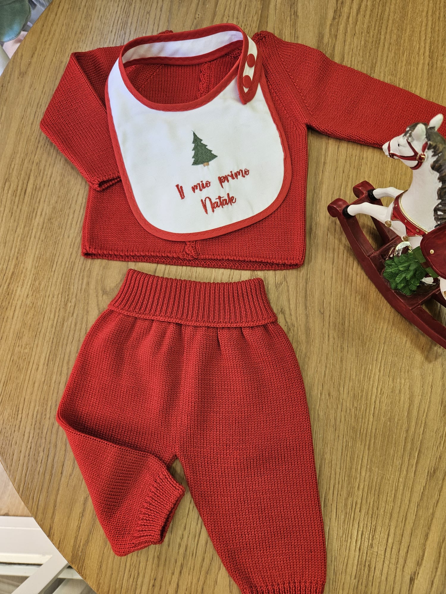 LE MERENDINE XMAS EDITION, Bavaglino bianco con bottoncino a clip