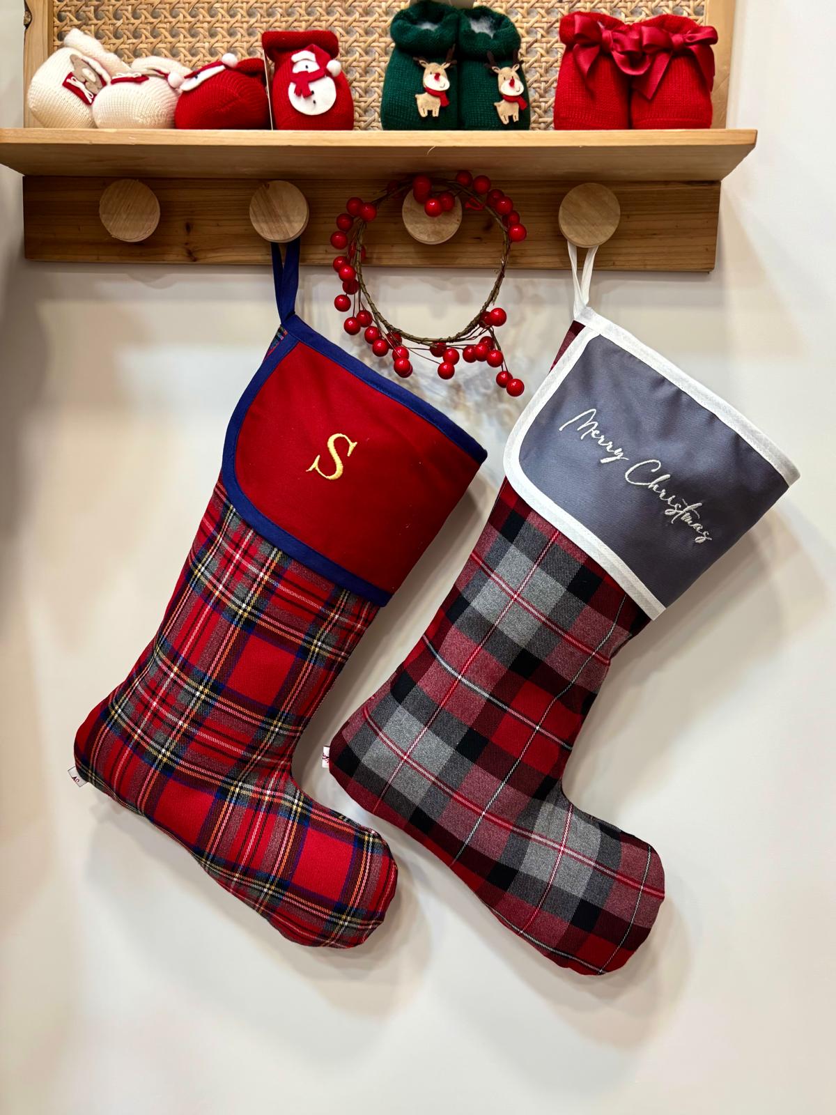 Calza di Natale Tartan