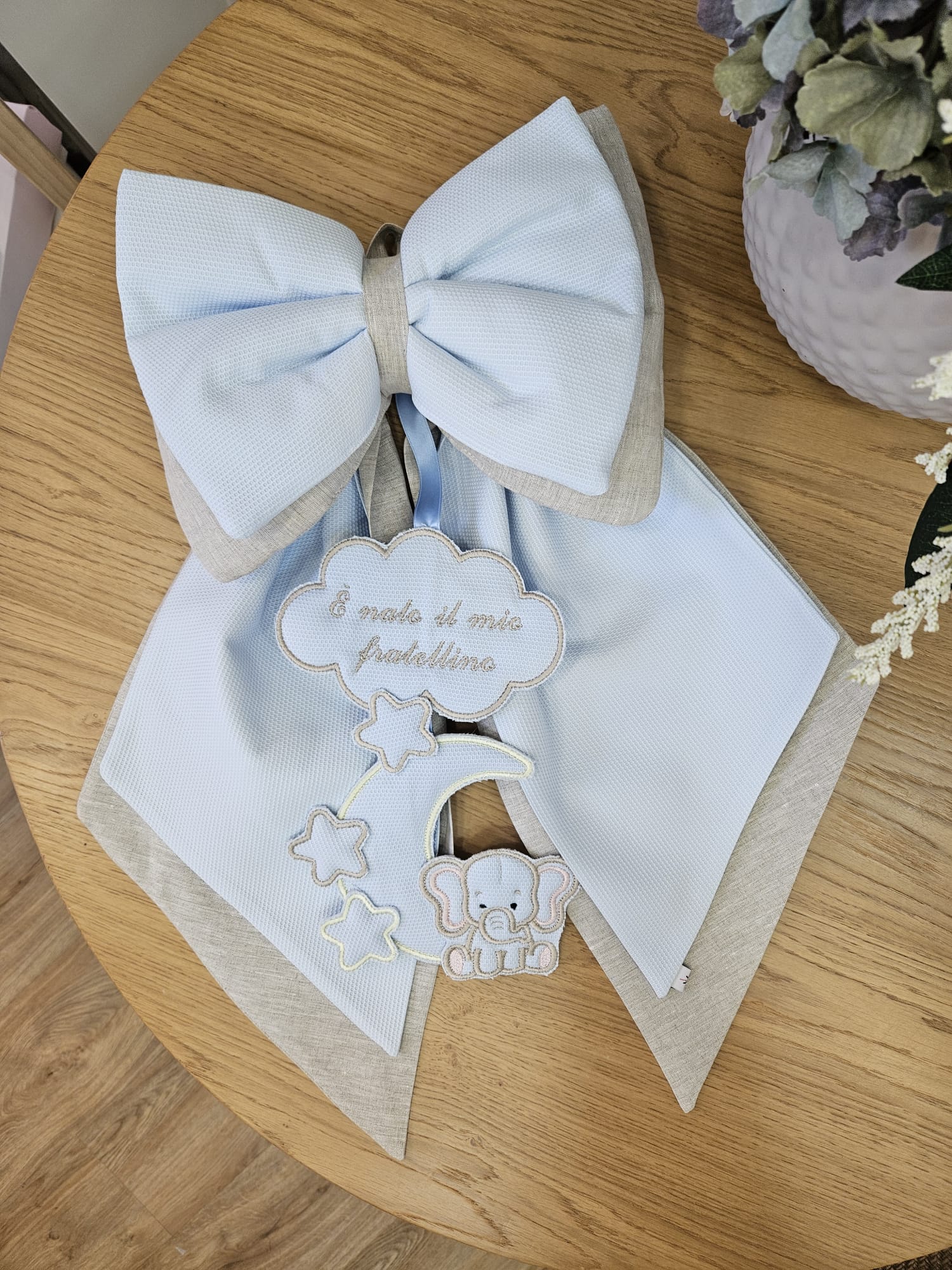 Fiocco Nascita Baby Love on the Moon Modello Leonardo