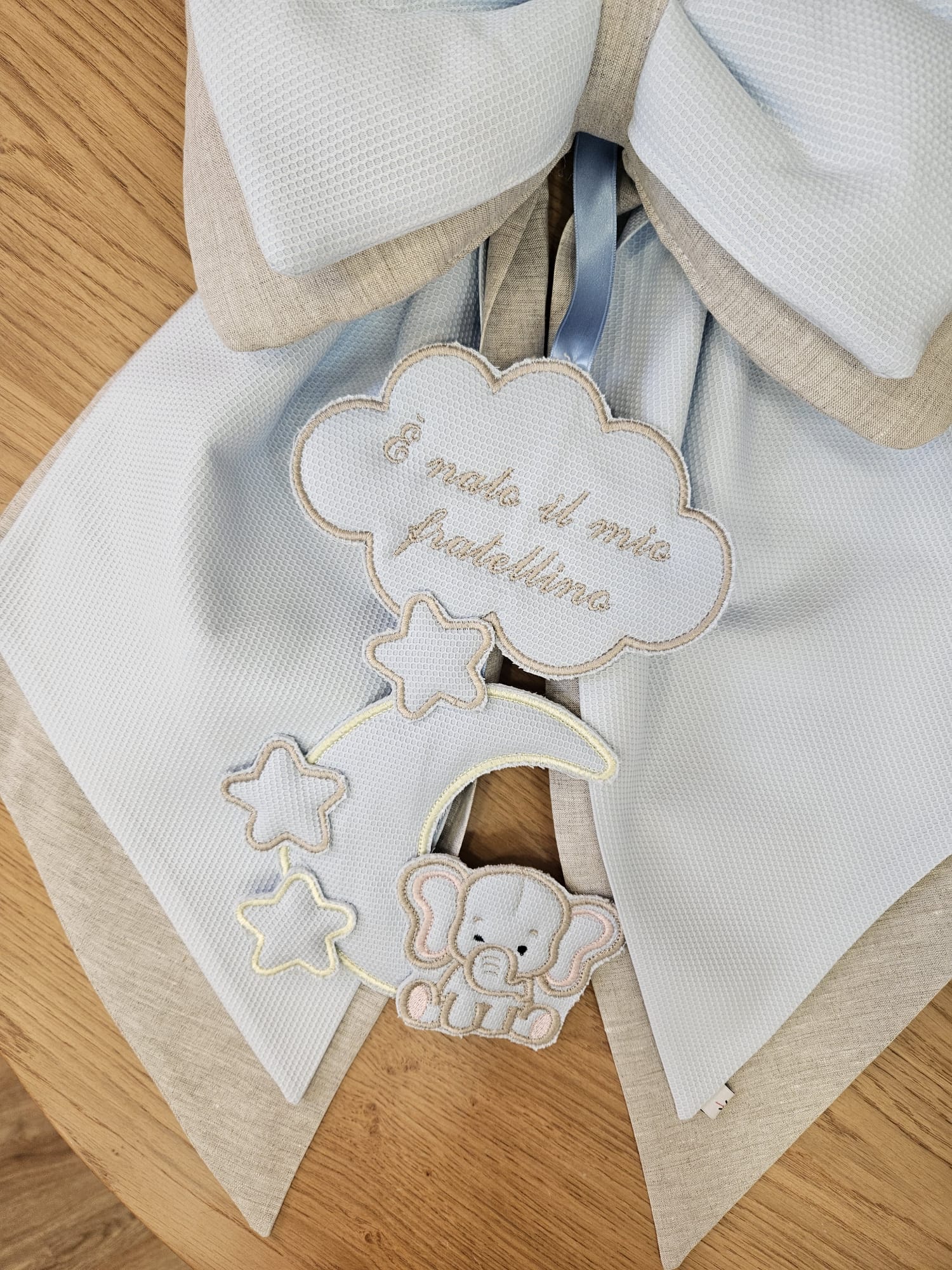 Fiocco Nascita Baby Love on the Moon Modello Leonardo