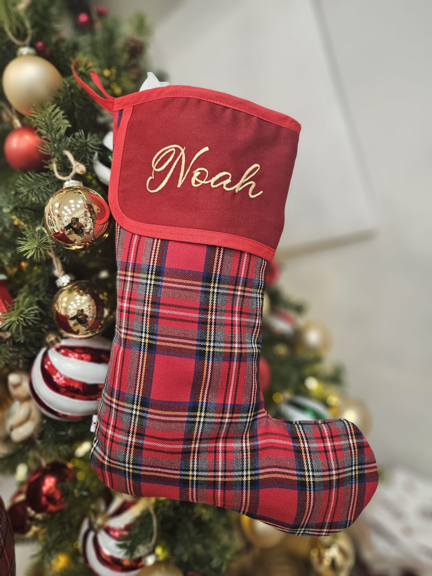Calza di Natale Tartan