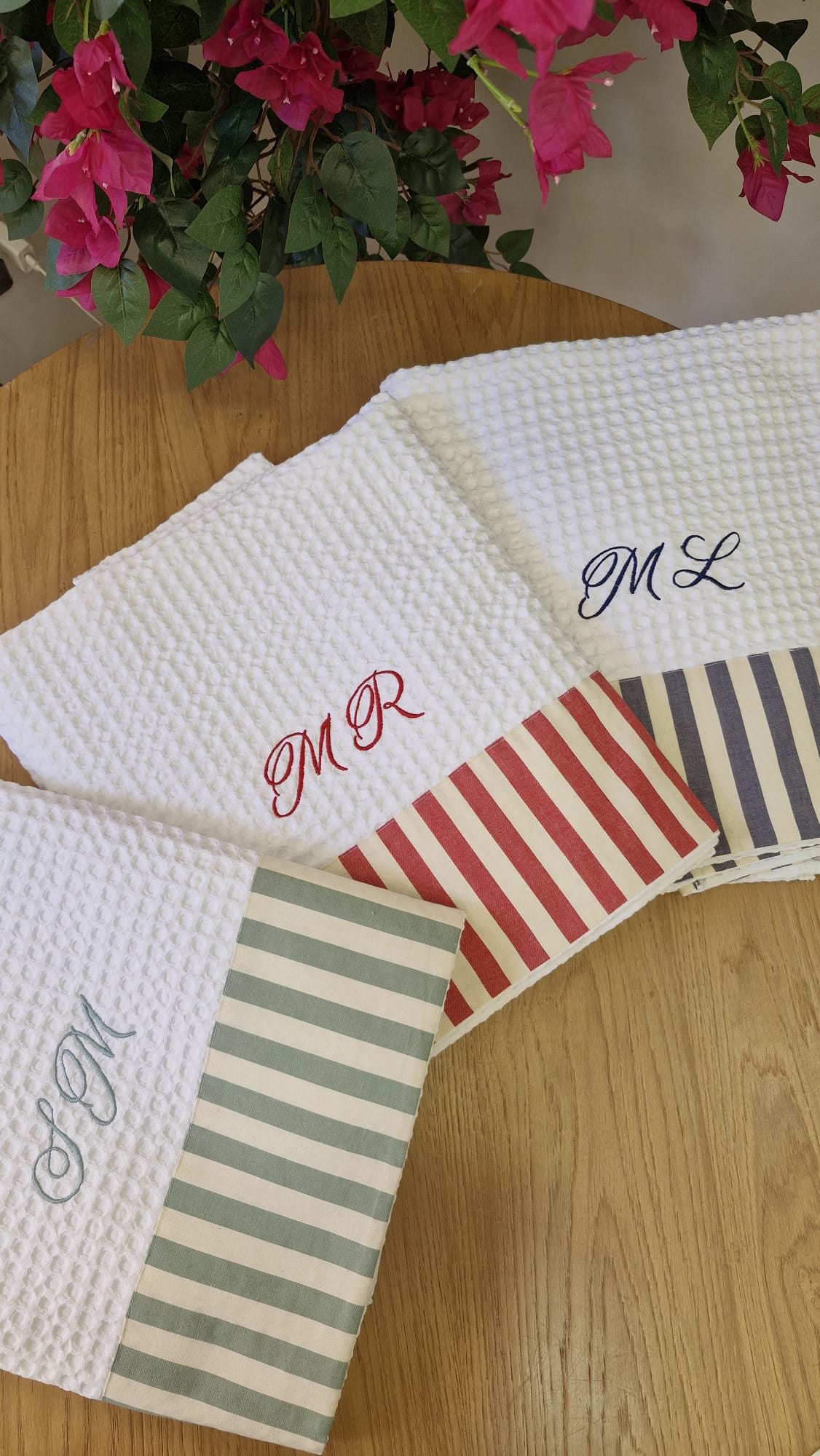 Telo Mare in cotone apone bianco con fascia NAVY