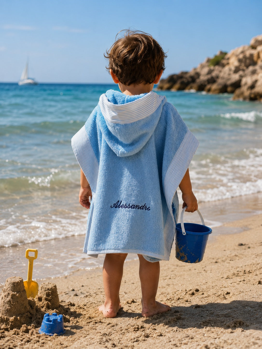 Poncho in spugna di cotone personalizzato