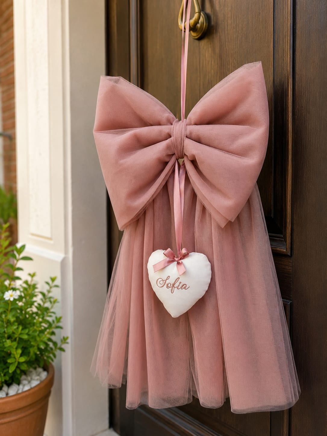 Fiocco Nascita in tulle