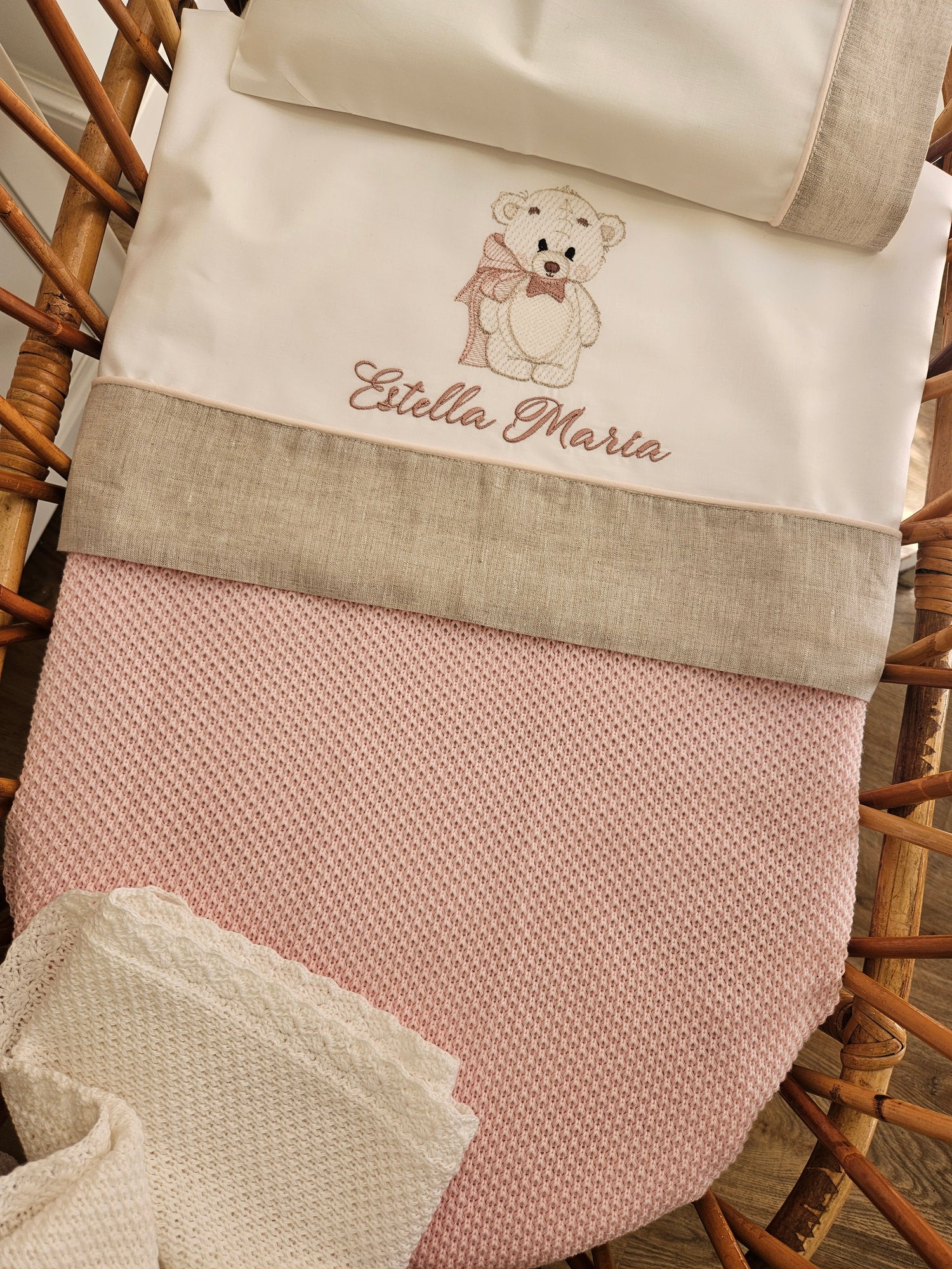 Copertina neonato a maglia liscia